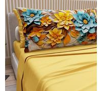 PETTI Artigiani Italiani - Parure de lit en Coton avec taies d'oreiller en Impression numérique, draps pour lit Simple, 16 Jaune, 100% fabriqué en Italie