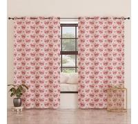 PETTI Artigiani Italiani - Rideaux à Panneaux pour intérieur avec Anneaux, 2 pièces, 140 x 280 cm, Rideau de Chambre à Coucher et Salon occultants isolants et Modernes, nœud Rose, 100% fabriqué en