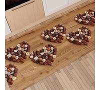 PETTI Artigiani Italiani - Tapis de Cuisine Antidérapant et Lavable 52x280 cm, Tapis Runner pour Couloir, Motif Chocolat, 100% Fabriqué en Italie