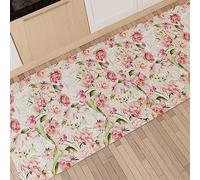 PETTI Artigiani Italiani - Tapis de Cuisine Antidérapant et Lavable 52x80 cm, Tapis Runner pour Couloir, Motif Shabby Pois, 100% Fabriqué en Italie