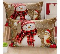 Petti Artisans Italiens - Paire de Housses de Coussin en Microfibre 30x50 cm, Coussins Décoratifs de Noël pour Chambre, Canapé, Salon, Lot de 2 Housses de Coussin, Taie d'oreiller de Noël 10