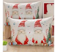 Petti Artisans Italiens - Paire de Housses de Coussin en Microfibre 40x80 cm, Coussins Décoratifs de Noël pour Chambre, Canapé, Salon, Lot de 2 Housses de Coussin, Taie d'oreiller de Noël 6