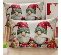 Petti Artisans Italiens - Paire de Housses de Coussin en Microfibre 40x80 cm, Coussins Décoratifs de Noël pour Chambre, Canapé, Salon, Lot de 2 Housses de Coussin, Taie d'oreiller de Noël 11