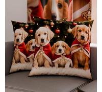 Petti Artisans Italiens - Paire de Housses de Coussin en Microfibre 50x50 cm, Coussins Décoratifs de Noël pour Chambre, Canapé, Salon, Lot de 2 Housses de Coussin, Taie d'oreiller Noël 18
