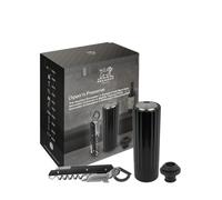 PEUGEOT - Coffret Cadeau Clavelin + Preserve Electrique Finition ABS - Tire-Bouchon Sommelier Clavelin Breveté + Pompe à Vide Automatique et Rechargeable - Idée Cadeau Œnologie - Coloris Noir