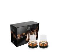 Peugeot- Coffret Dégustation Whisky - 2 Sets (Verre à Whisky + Socle Rafraîchissant + Sous-Verre) + Livret - Coffret Cadeau Whisky, Armagnac, Cognac