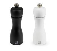 Moulin à poivre et sel en set TAHITI 15 cm, noir/blanc, bois de hêtre, Peugeot