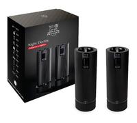 Coffret duo de moulins à poivre et à sel électriques Line noir mat 15 cm Peugeot