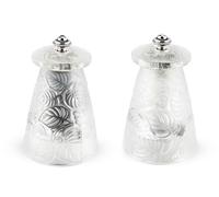 PEUGEOT - Duo Moulins Sel & Poivre Lalique Manuels 10 cm - Réglage Classique - Cristal - Fabrication Française - Coloris Transparent
