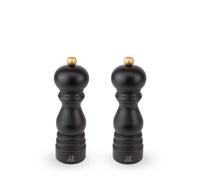 PEUGEOT - Duo Paris - Moulin à Poivre + Moulin à Sel 18 cm - Réglage Classique - Innovation Sel Glace, Mécanisme Zirlion - Bois Revalorisé Labellisé PEFC - Fabrication Française - Coloris Chocolat