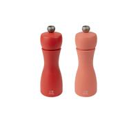 PEUGEOT Ensemble de moulins à poivre et à sel TAHITI FEUER 2 pièces 15 cm en hêtre / abricot et rouge rouge