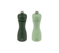 PEUGEOT Ensemble de moulins à poivre et à sel TAHITI WASSER 2 pièces 15cm hêtre / vert clair et vert foncé vert