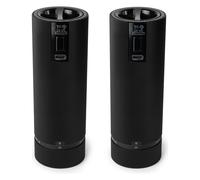 Coffret duo de moulins à poivre et à sel électriques Line noir mat 15 cm Peugeot