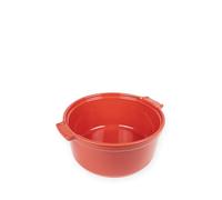 PEUGEOT - Moule à Soufflé En Céramique - 24 cm (anses comprises) - Diamètre : 22 cm x 8,5 cm - Contenance : 2,4 L - Garanti 10 Ans - Fabrication Française - Coloris Rouge