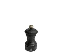 PEUGEOT - Moulin à Poivre Bistro Nature Black 10 cm + Poivre Noir Bio Fair Trade - Réglage Classique - En Bois Revalorisé Labellisé PEFC - Fabrication Française - Coloris Noir