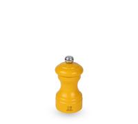 PEUGEOT - Moulin à Sel Bistro 10 cm - Réglage Classique - En Bois Labellisé PEFC Fabrication Française - Coloris Laqué Jaune Safran