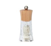 PEUGEOT - Moulin à Sel Humide Oléron 14 cm - Réglage Classique - Mécanisme Spécial Sel Humide en Céramique - En Bois Labellisé PEFC et acryl - Fabrication Française - Coloris Naturel Et Transparent
