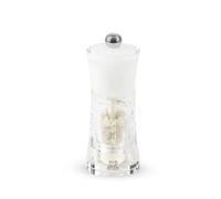 PEUGEOT - Moulin à Sel Humide Oléron 14 cm - Réglage Classique - Mécanisme Zirlion Spécial Sel Humide en Céramique - En Bois Labellisé PEFC et acryl - Fabrication Française - Coloris Blanc