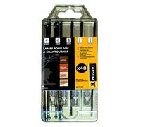 Peugeot Outillage 803300 Kit de 48 scie à chantourner Comprenant Goujons 18tpi et 6 10tpi, Rondes ø 0,88, Embouts Plats universelles 12tpi et 12 Lames 20tpi