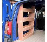 Monster Racking Peugeot Partner II Fourgon de livraison Véhicule d'atelier Aménagement de véhicule Système de tri Rangement d'outils Étagère Étagère en bois Système d'étagères Structure d'étagères Éta