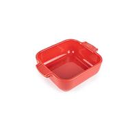 Plat à four céramique Appolia carré rouge 18 cm Peugeot