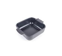 PEUGEOT - Plat Four En Céramique Carré - 18 cm (anses comprises) x 11,4 cm x 5,1 cm - Contenance : 0,66 L - Garanti 10 Ans - Fabrication Française - Coloris Ardoise