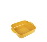 Plat carré 28cm jaune safran - - Jaune - Céramique