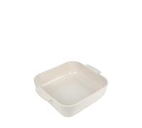 PEUGEOT - Plat Four En Céramique Carré - 28 cm (anses comprises) x 23,7 cm x 7,2 cm - Contenance : 2,7 L - Garanti 10 Ans - Fabrication Française - Coloris Ecru