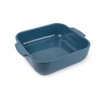 PEUGEOT - Plat Four En Céramique Carré - 28 cm (anses comprises) x 23,7 cm x 7,2 cm - Contenance : 2,7 L - Garanti 10 Ans - Fabrication Française - Coloris Light Blue