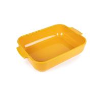 PEUGEOT - Plat Four En Céramique Rectangulaire - 32 cm x 21,7 cm x 7,2 cm - Contenance : 2,7 L - Garanti 10 Ans - Fabrication Française - Coloris Jaune Safran