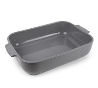 PEUGEOT - Plat Four En Céramique Rectangulaire - 36 cm x 22 cm x 6,8 cm - Contenance : 3,8 L - Garanti 10 Ans - Fabrication Française - Coloris Light Grey
