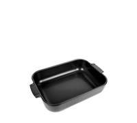 PEUGEOT - Plat Four En Céramique Rectangulaire - 36 cm x 23,6 cm x 7,5 cm - Contenance : 3,8 L - Garanti 10 Ans - Fabrication Française - Coloris Noir Satin