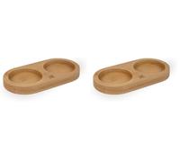 PEUGEOT - Plateau Linéa - pour Deux Moulins - Compatibles avec La Plupart des Moulins Peugeot - en Bambou - Coloris Naturel (Lot de 2)