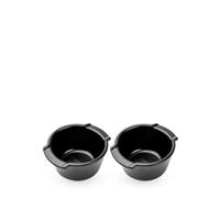 Appolia Duo De Ramequins En Céramique 20cl, Noir Satin