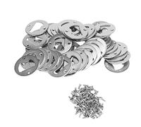Peukerty Lot de 50 décapsuleurs ronds en acier inoxydable avec vis