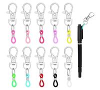 PEUTIER 10pcs Porte-Stylos, 10 Couleurs Pinces à Stylo Pince de Poche Surligneur Porte-Stylo Clips de Bobine de Badge Convertisseur de Stylo Accessoires de Bobine de Badge (Stylo non Inclus)