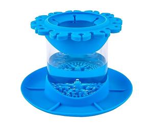 PEUTIER Rinceur de Pinceaux Aquarelle, Tout-en-Un en Silicone Nettoyant pour Pinceaux Détachable Nettoyant pour Porte-Pinceaux pour Acrylique Aquarelle Peinture à Base d'Eau (Bleu)