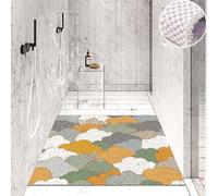 Pevfeciy Tapis de Douche antidérapant sur Mesure 80x150 Tapis antidérapant Douche Sophistiqué et élégant Tapis Douche antidérapant, PVC Doux et ConfortableHaute perméabilité à l'eau