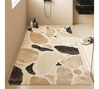 Pevfeciy Tapis de Douche antidérapant sur Mesure 80x150 Tapis Douche antidérapant Modèle de Pierre Tapis antidérapant Douche aux Bains Modernes,Doux Confortable PVC,Haute perméabilité à l'eau