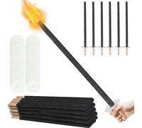 Peviasot, 100 bougies chauffe-plat en cire, 72 cm, durée de combustion d'environ 90 minutes, lanternes de jardin avec protection anti-goutte et poignée en bois
