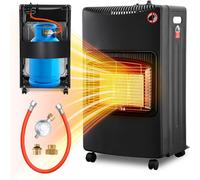Peviasot : Chauffage mobile à gaz, 4,2 kW, pliable, radiateur à gaz infrarouge pour GPL, allumage piézoélectrique, 4 roulettes, kit européen