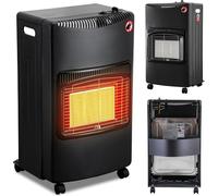 Peviasot - Radiateur infrarouge à gaz noir, 4200 W, 3 niveaux de puissance, avec sécurité automatique, régulateur, tuyau et 2 adaptateurs