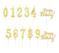 Pevlkawr 12 Pièces Bougie Chiffre Bougies D'anniversaire Bougie Anniversaire Chiffre Numéro 0 À 9 À Paillettes Pour Gâteau 2 Pièces Bougies Gâteau Topper Decoration Pour Fête D'anniversaire