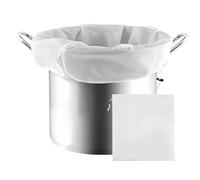 Pevlkawr 46x40cm Sac De Filtration pour Brassage Lavable Filtre Lait Vegetal Sacs D'infusion Filtrants Sacs Filtrants Blancs Réutilisable pour Brassage De Vin,bière, Confiture, Fruits