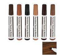 Pevlkawr 6 Pièces Marqueurs De Réparation Pour Meubles en Bois Stylo Retouche Bois Wooden Furniture Repair Pen Feutre Retouche Pour Parquet Portes Et Cadres Meubles