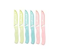 Pevlkawr 6 Pièces Outeau Ceramique, Couteaux Et Ustensiles De Cuisine, Petit Couteau De Cuisine, Couteaux Ceramique Lame De 10cm, Pour Couper Des Fruits, Des Légumes, Du Pain