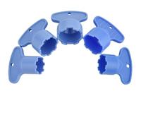 PEVRUAY Lot de 5 clés de robinet pour aérateur de robinet, 5 tailles M16,5/M18,5/M20/M22/M24 clés d'aérateur encastrées pour aérateurs de cache, bleu