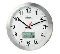 PEWETA 51.161.315 Horloge murale radiocommandée argentée 30,0 cm aluminium, mat