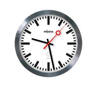 PEWETA Horloge murale radiocommandée Gare, 30 cm, aluminium (51.020.325)