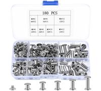Peygre 180 Pcs Vis à Chicago Tête Plate Cruciforme, M4 M5